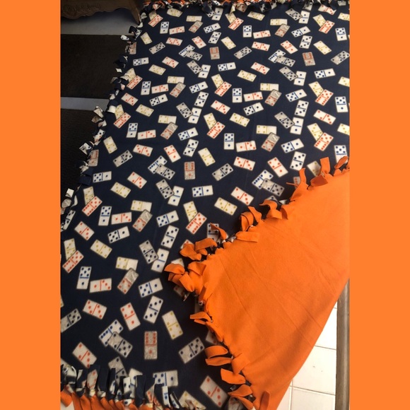 Dominos Tie Blanket - Picture 1 of 3